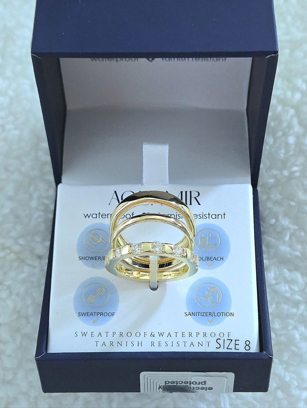 Aquamir Waterproof Triple3️⃣ Ring💍 Set - NIB
